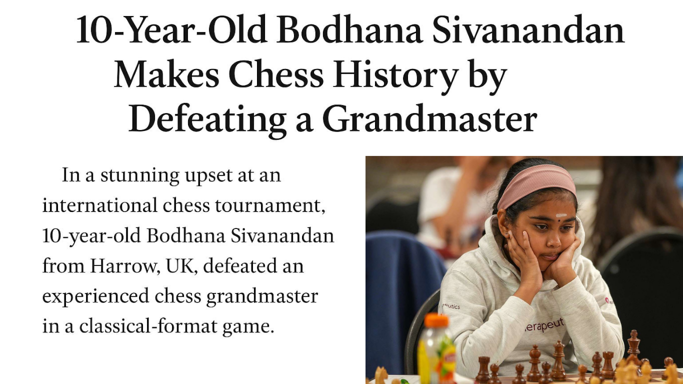 A 10-Year Old Girl Makes Chess History In UK A 10-Year Old Girl Makes Chess History In UK